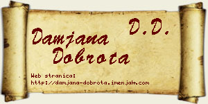 Damjana Dobrota vizit kartica